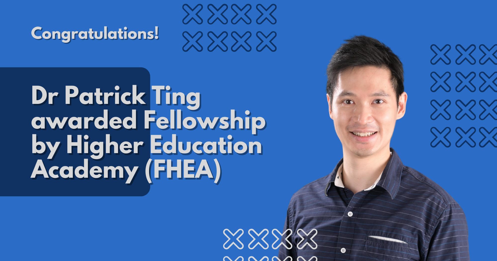 Dr Patrick Ting awarded Fellowship by Higher Education Academy School of Optometry Dr Patrick Ting awarded Fellowship by Higher Education Academy School of Optometry