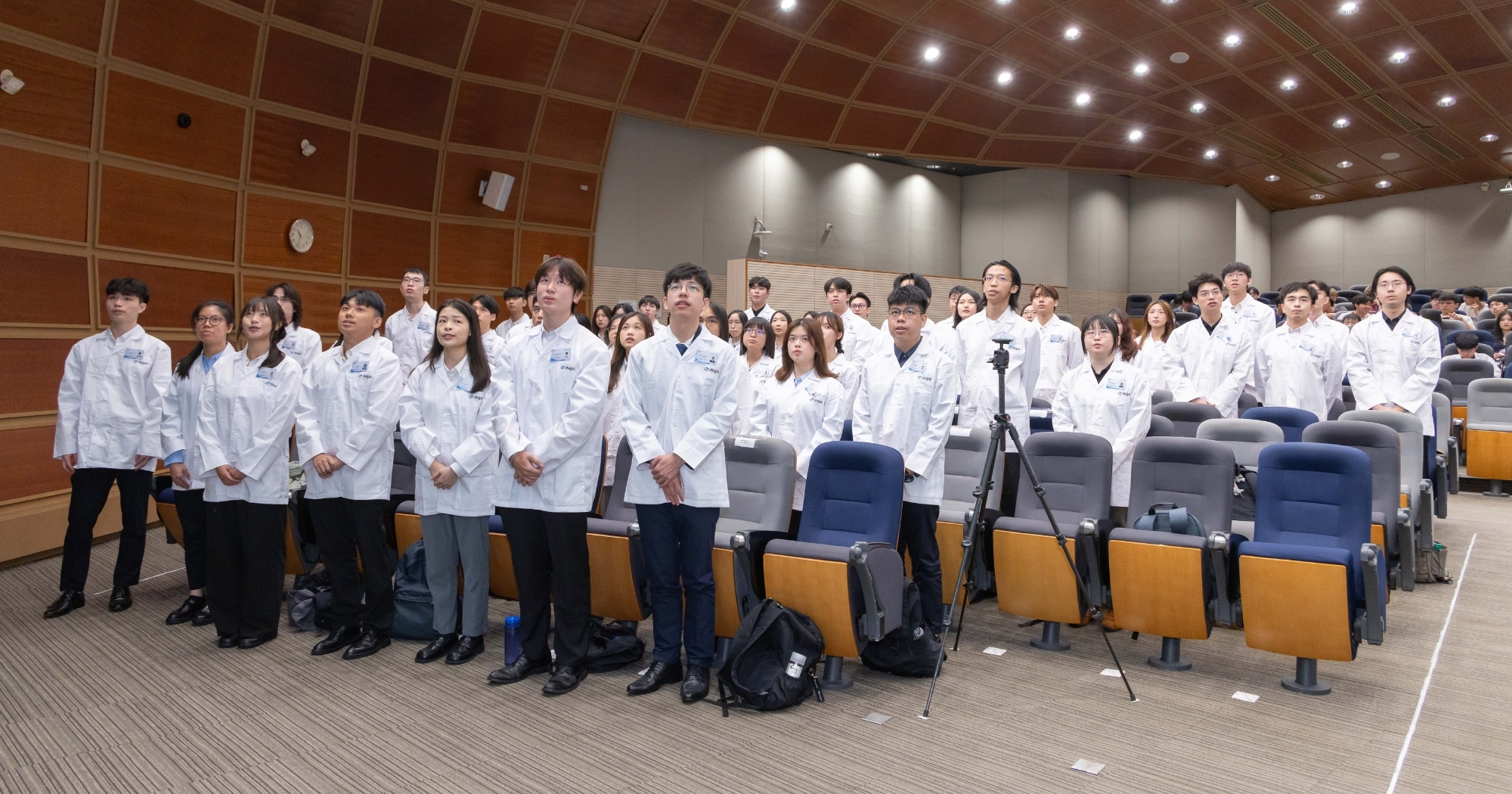 Students take the optometric oath.