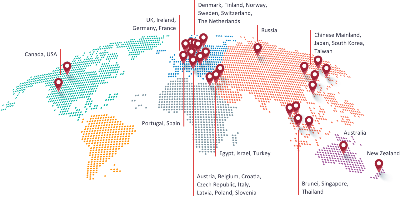 PolyU partnership map