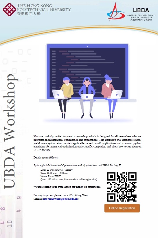 Python for Mathematical Optimization with Applications on UBDA Facility ...