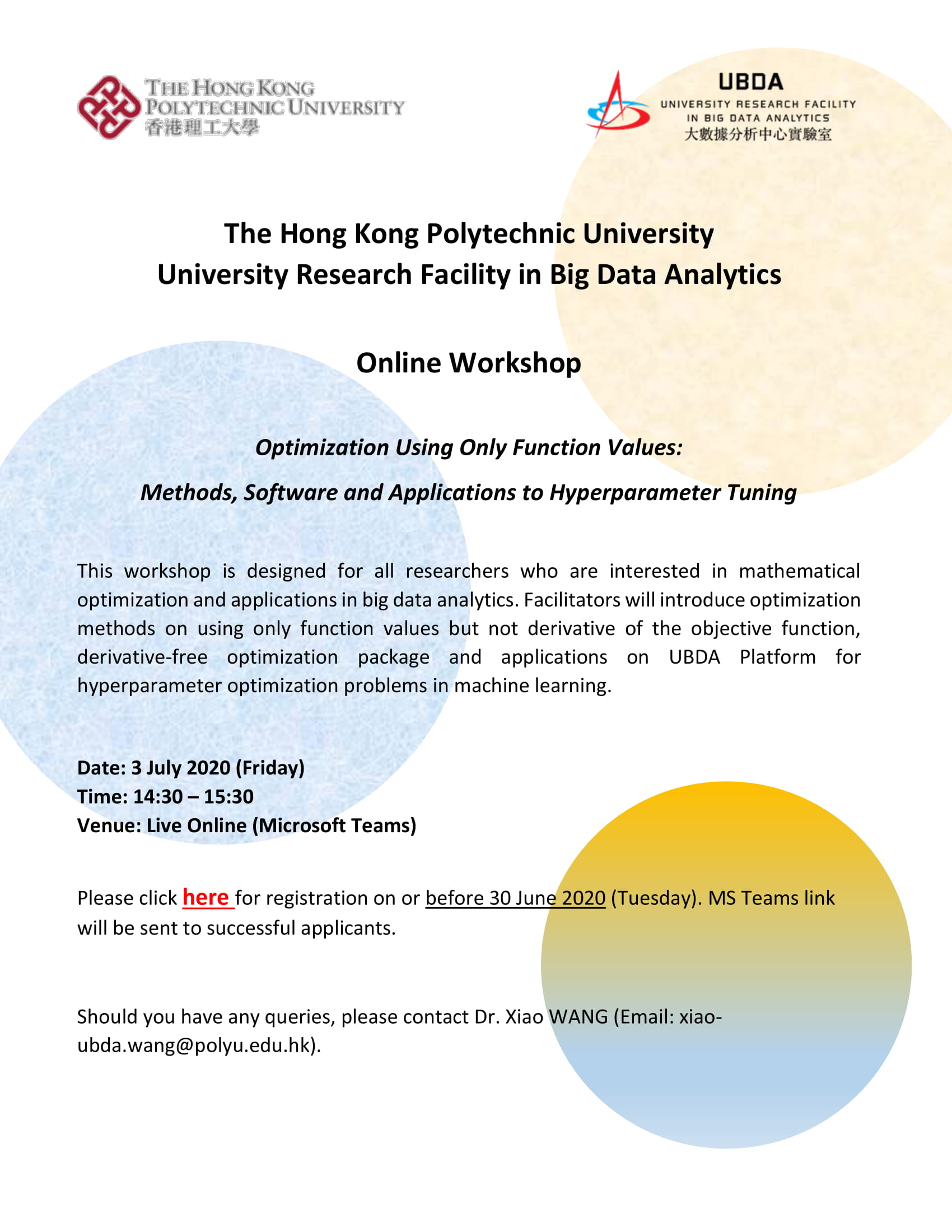 Poster_UBDA_Workshop_Optimization_Using_Only_Function_Value